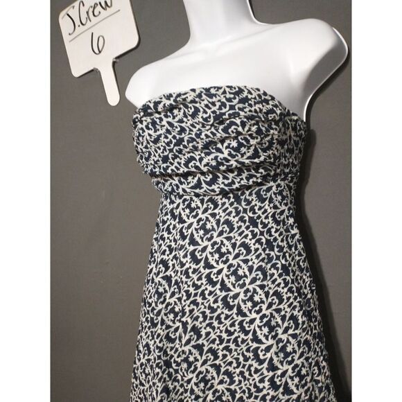 J. Crew strapless navy blue dress size 6 - Picture 2 of 5
